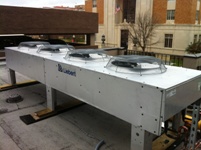Outdoor cooling unit installed for datacenter HVAC