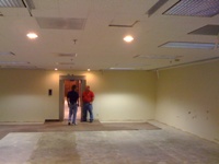 Former vault room during early cleanout