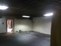 Vault floor prepared with anti-static coating