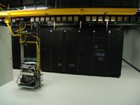 Fiber tray and rack-to-rack pathway detail