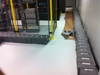 UPS battery modules removed and staged