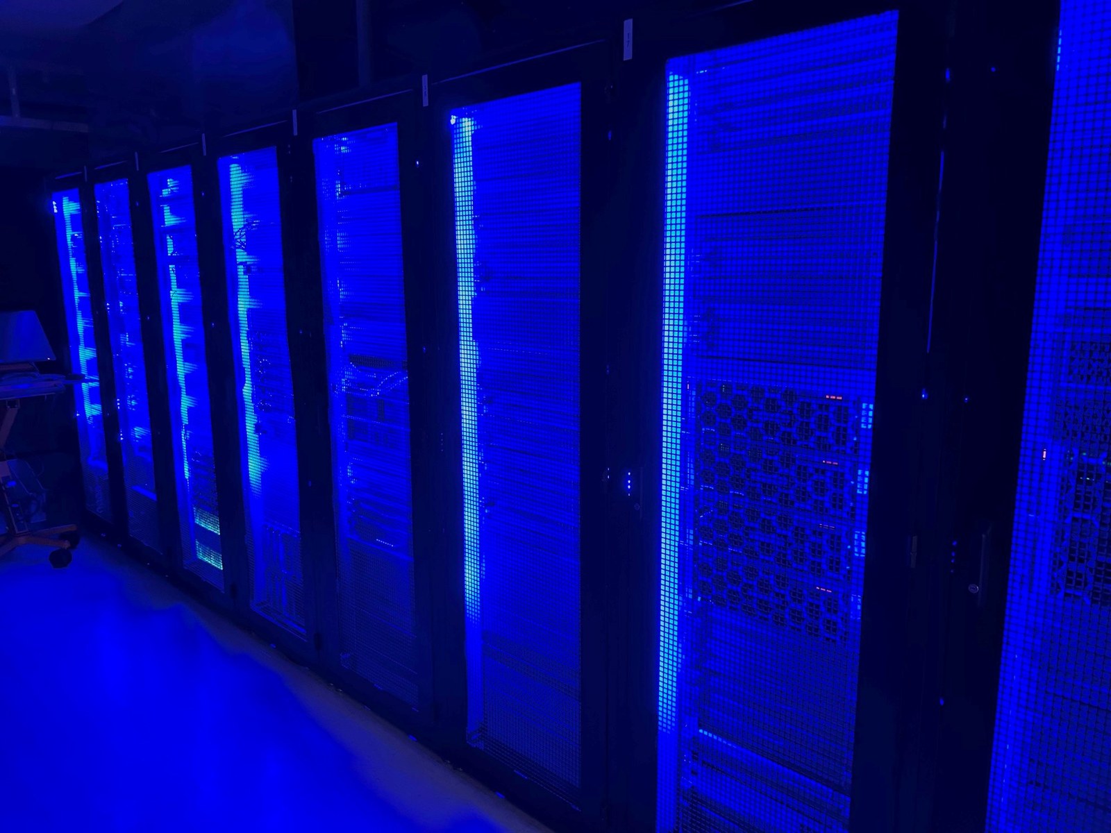 Dark server racks and local virtual infrastructure