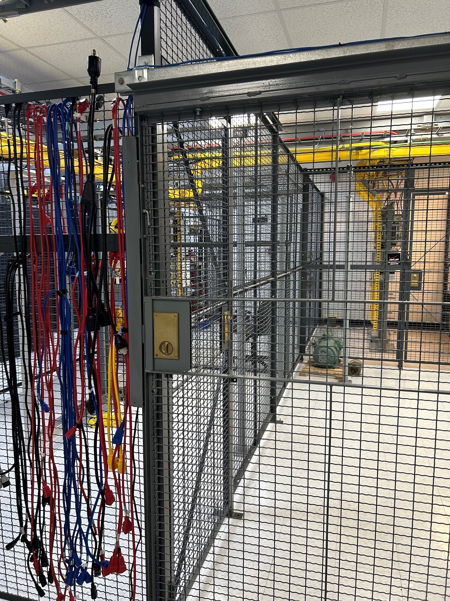 Cage area after security upgrades