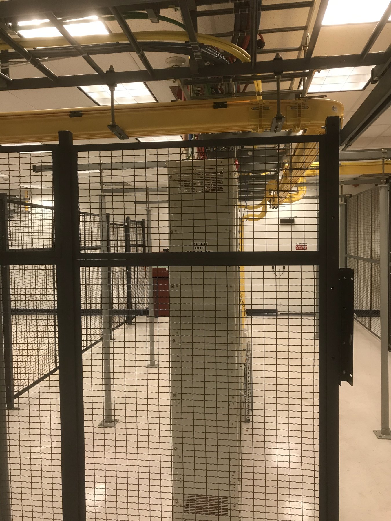 Cage area before security upgrades